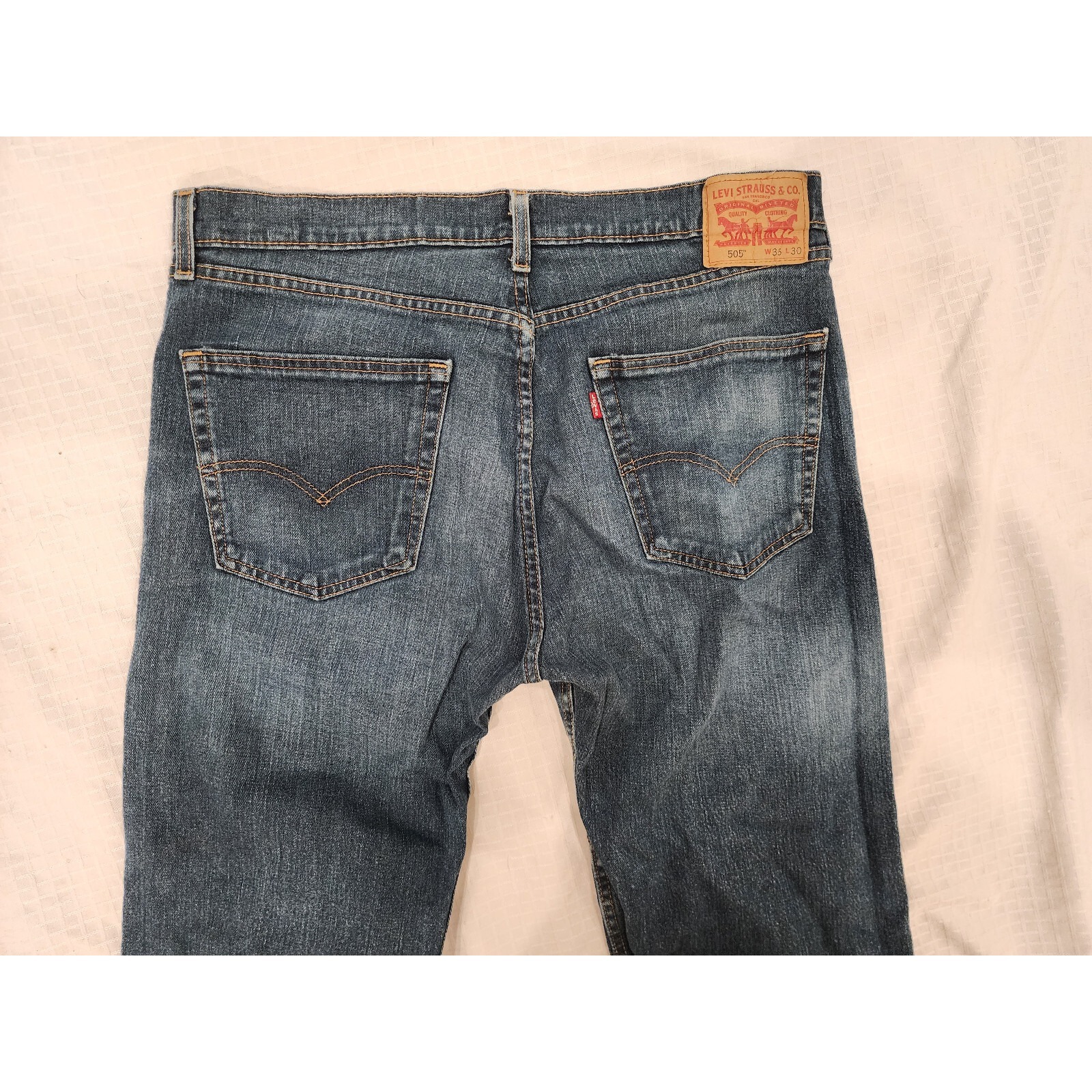 Levi's 505 Jeans -Regular Fit, Straight Leg - Men's 36x30 Medium Wash